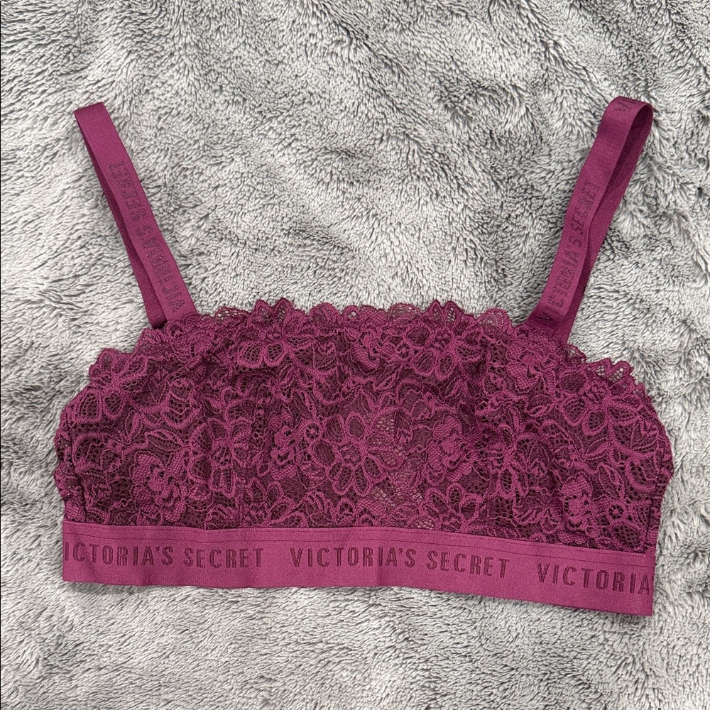 Victoria's Secret Lace Bralette - Rich Burgundy